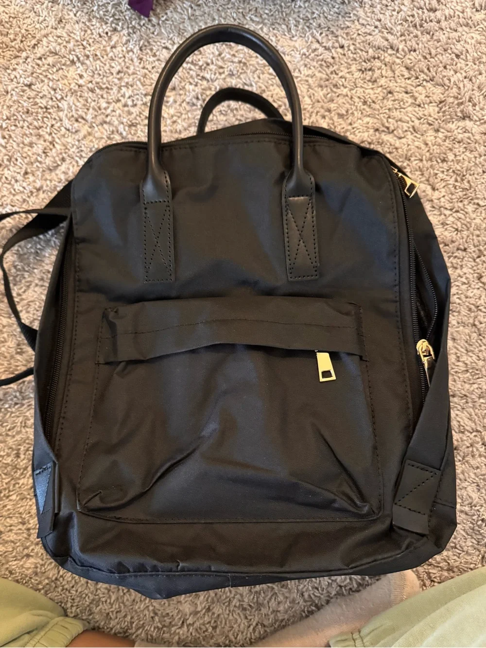 Black Nylon Backpack - Classic Everyday Bag